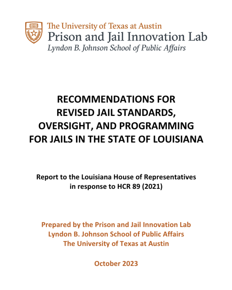 Louisiana Jail Standards Report
